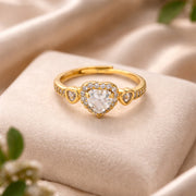 Heart Whisper Crystal Accent Ring