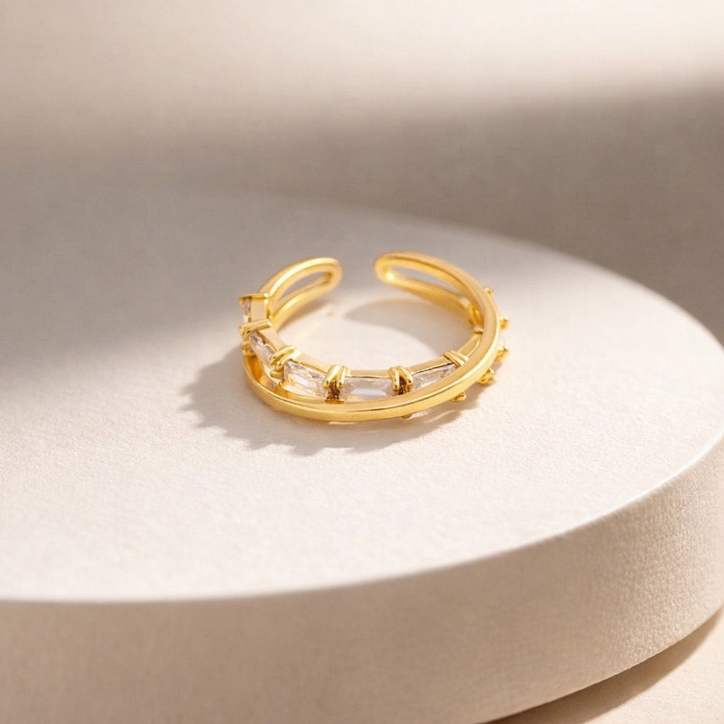 Linked Halo Adjustable Ring