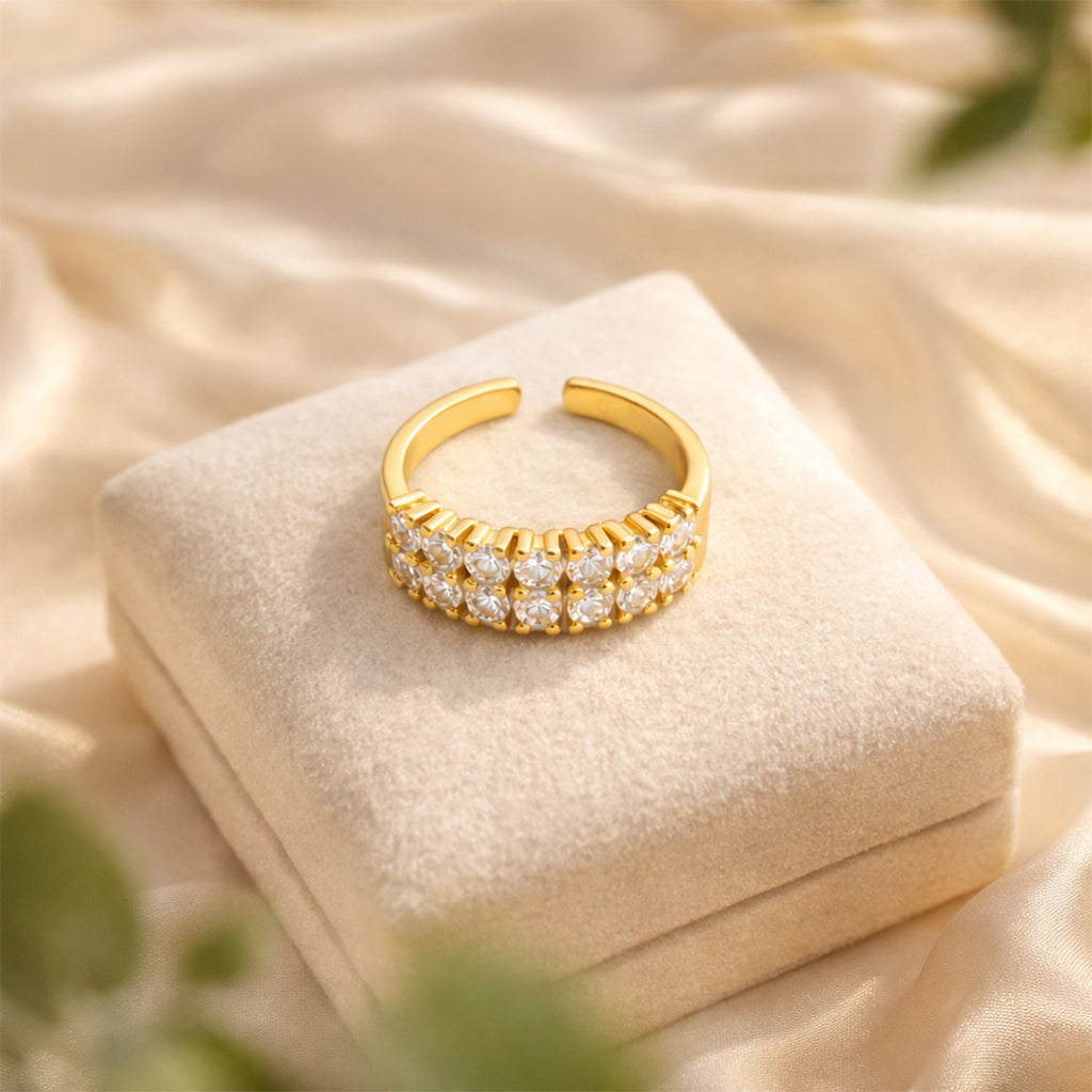 Luxe Crystal Row Ring