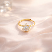 Classic Solitaire Adjustable Ring