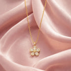Crystal Petal Flower chain with pendant