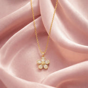 Crystal Petal Flower chain with pendant