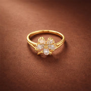 Crystal Bloom Adjustable Ring