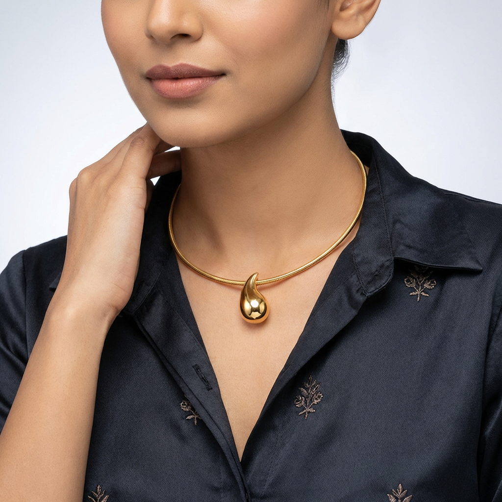 organic drop pendant Necklaces