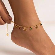 Aurelia Evil Eye Charm Anklet
