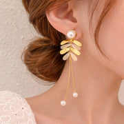 Dual Stone Sculpted Stud Earrings