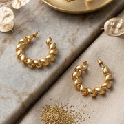 gold plated Twirl Hoops Earring