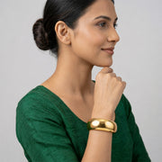 Linea Textured Gold Cuff Bangle