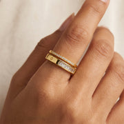 Layered Spark Adjustable Ring