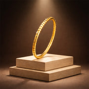 Celeste Textured Gold Bangle