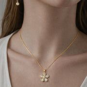 Crystal Petal Flower chain with pendant