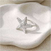 adjustable sterling silver starfish earcuff