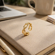 Hammered Gold Finish Ring
