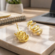 Glam Twist Spiral Earrings