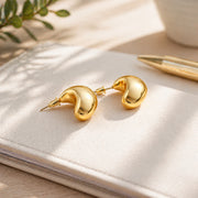 Golden Dome Stud Earrings