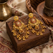 Kashmiri Gold Jhumka Earrings