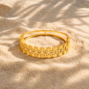 Royal gold Floral Net Bangle