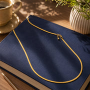 Luxe Flat Gold Chain with pendant
