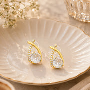 Glimmer Cross Bling Minimal Earrings