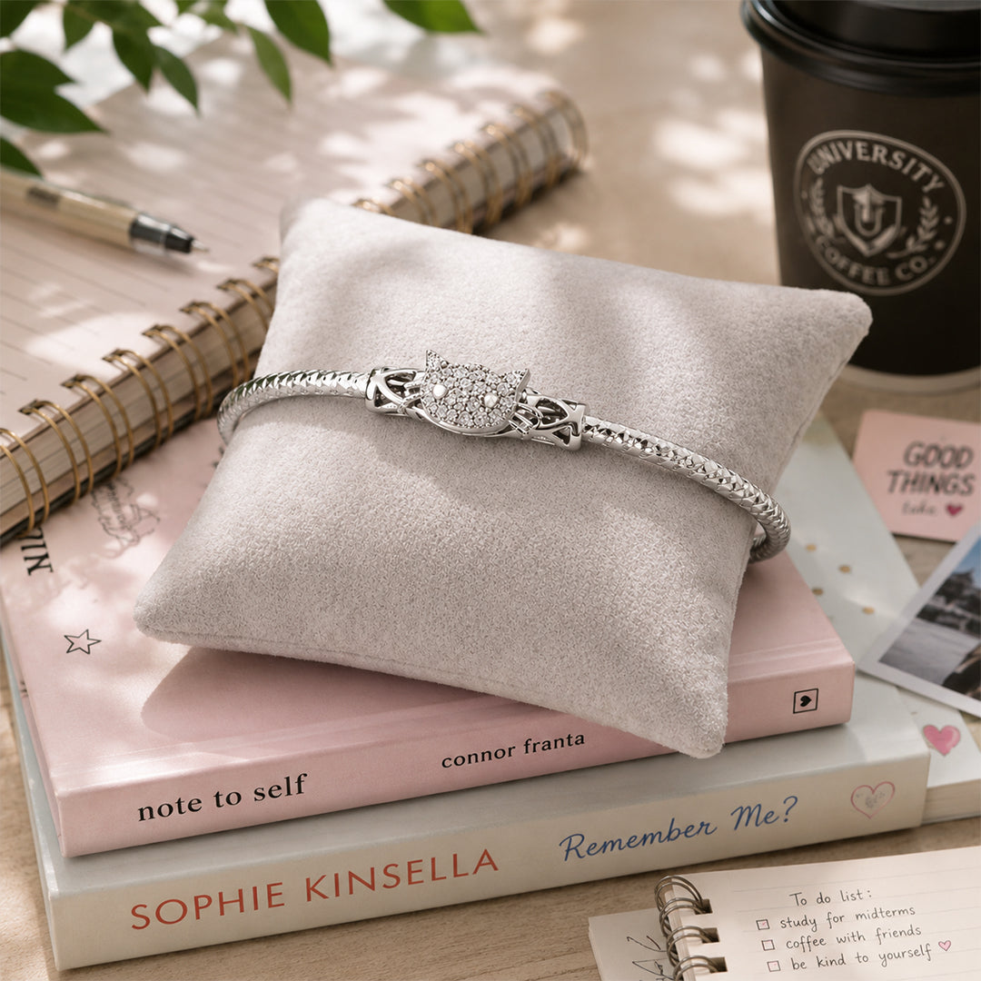 Celeste Silver Bangle