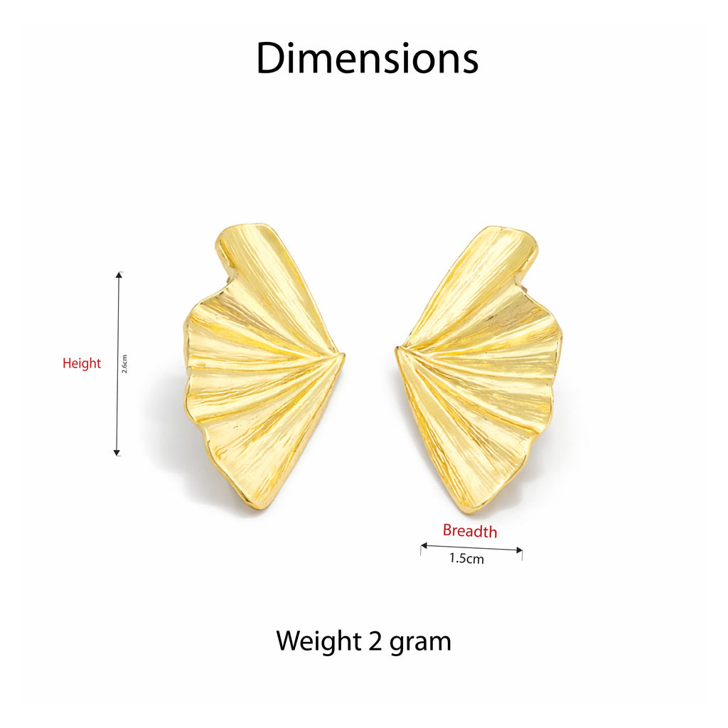 Fan Flair Gold Earrings