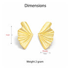 Fan Flair Gold Earrings