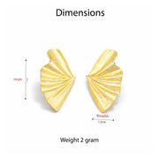 Fan Flair Gold Earrings