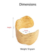 Organic Texture Gold Cuff Bracelet