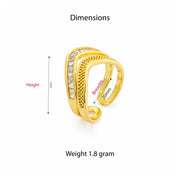 Luna Chevron Adjustable Ring