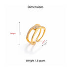 Intertwined Spark Adjustable Ring