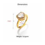 Heart Halo Spark Ring