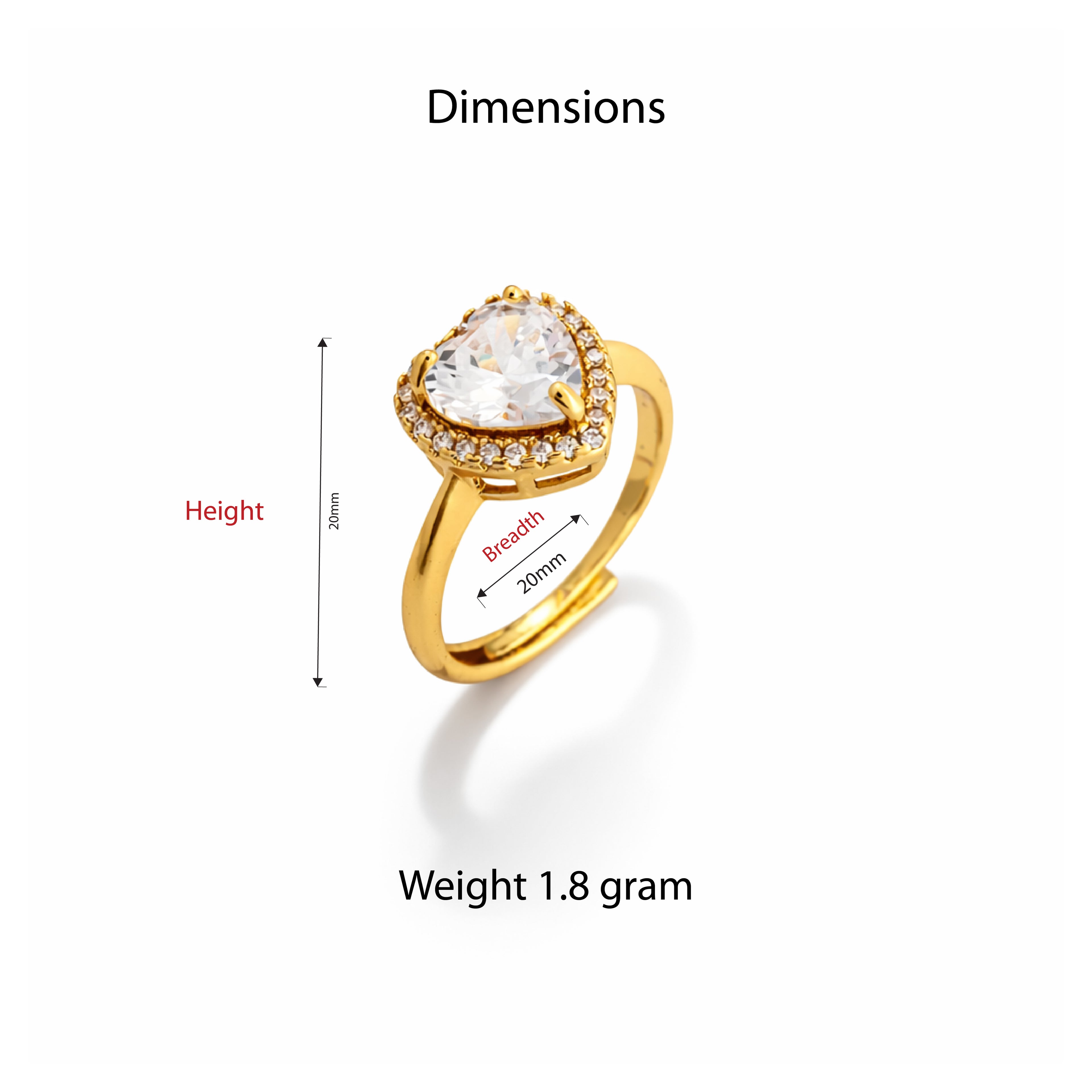 Heart Halo Spark Ring