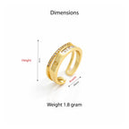 Layered Spark Adjustable Ring