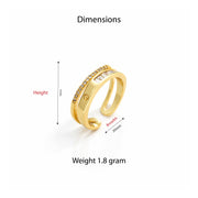 Layered Spark Adjustable Ring