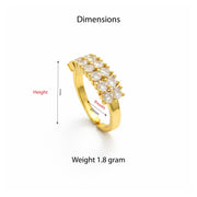Luxe Crystal Row Ring