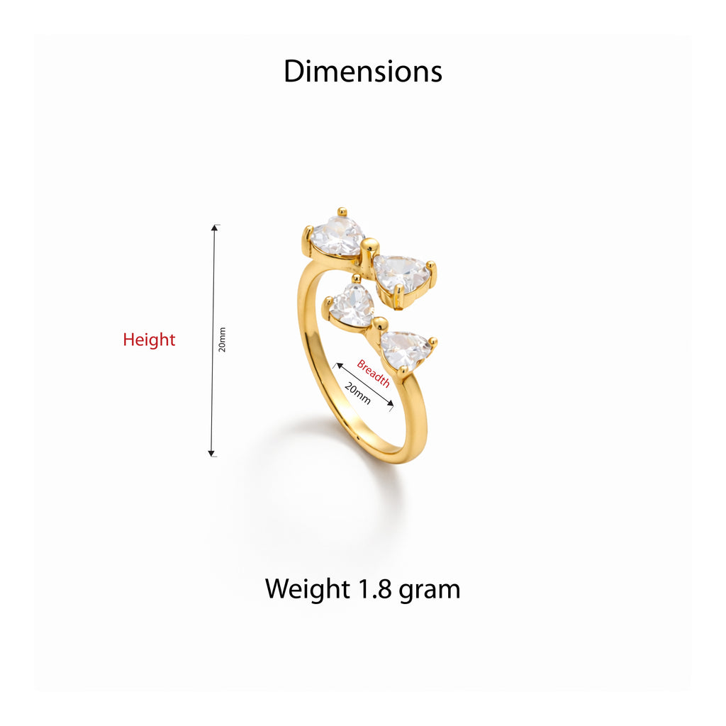 Twin Bow Adjustable Ring