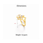 Crystal Bloom Adjustable Ring