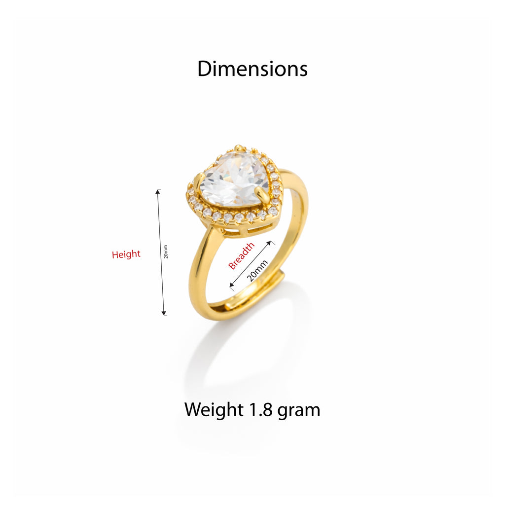 Crystal Heart Promise Ring