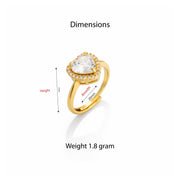Crystal Heart Promise Ring