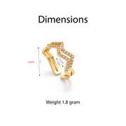 Zigzag Spark Adjustable Ring
