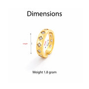 Lustre Royale Crystal Adjustable Ring