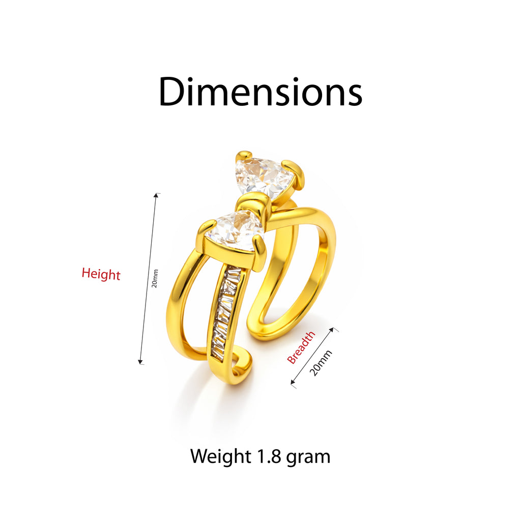 Royal Knot Crystal Adjustable Ring