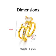 Royal Knot Crystal Adjustable Ring