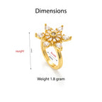 Celestial Bloom Crystal Flower Ring