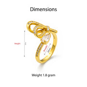 Zaria Crystal Wrap Adjustable Ring