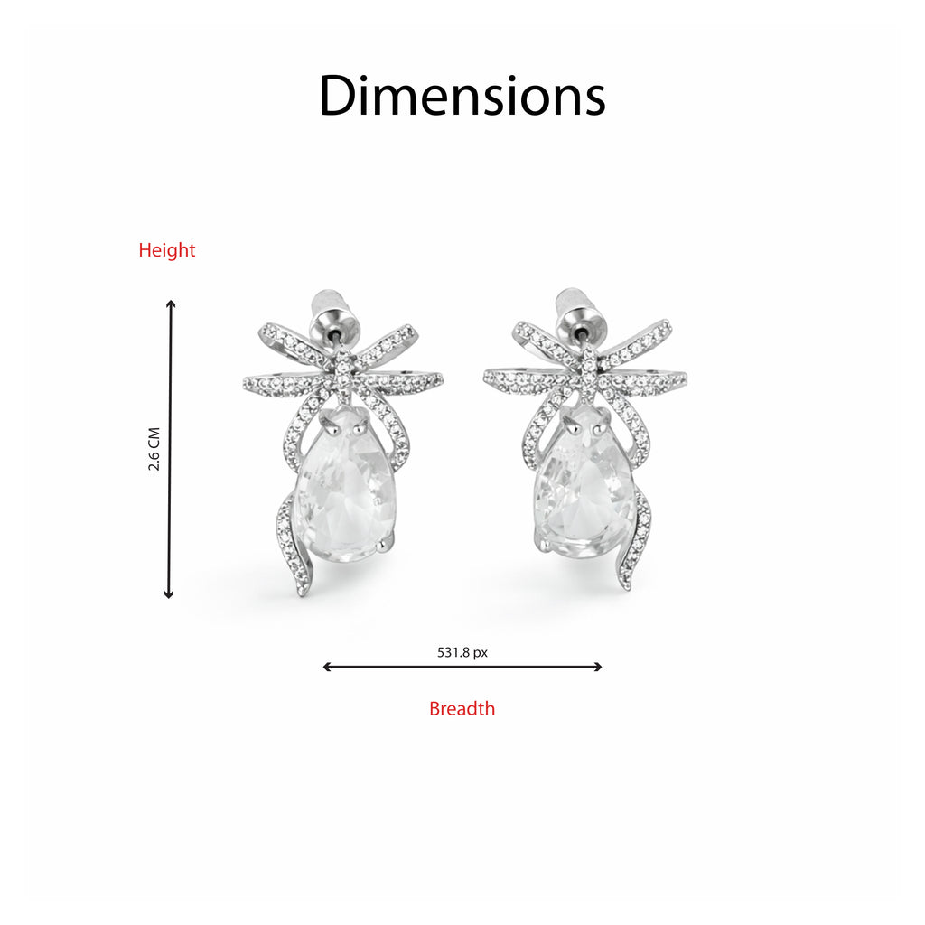 Crystal Grace Bow Earrings