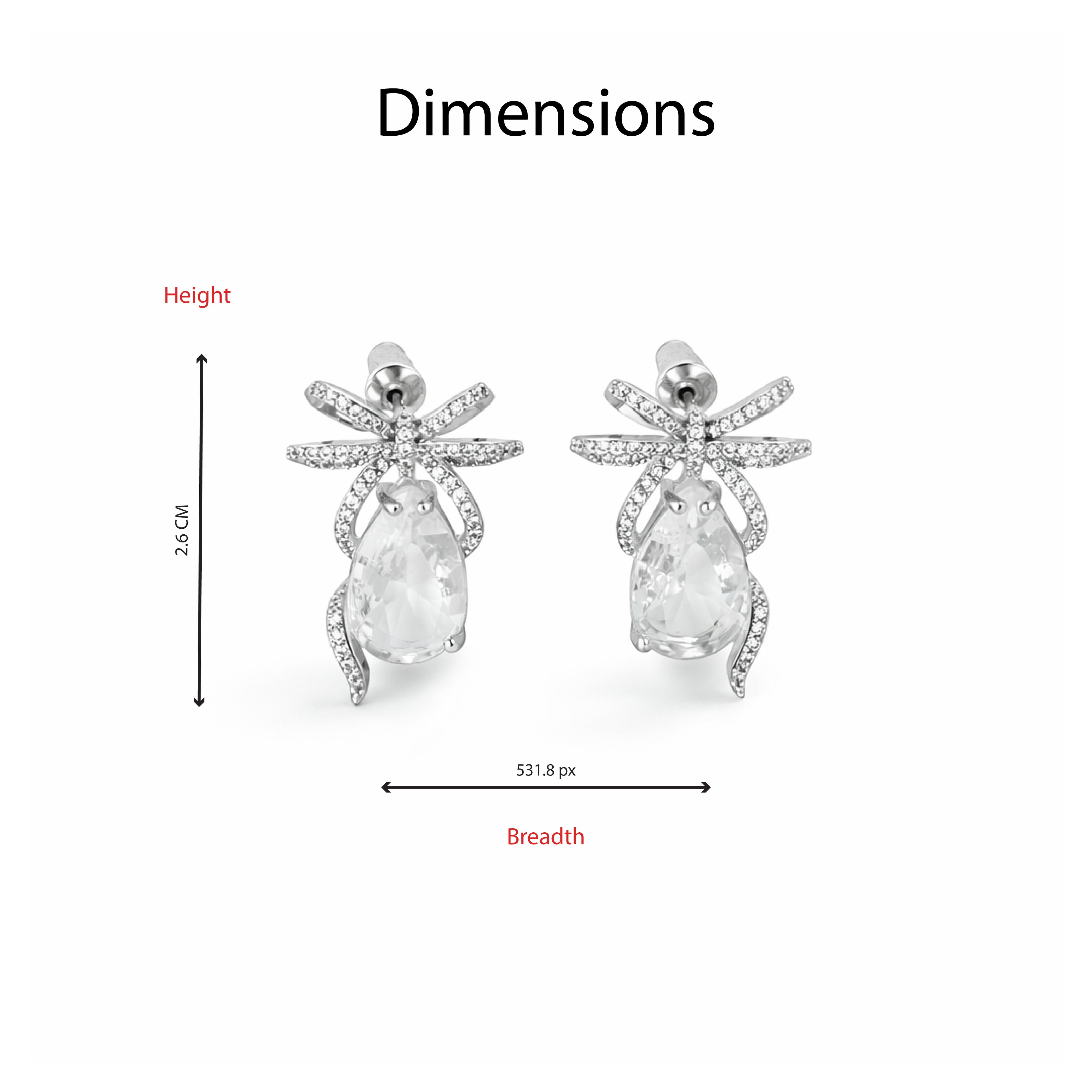 Crystal Grace Bow Earrings