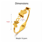 Golden Butterfly Charm Bangle
