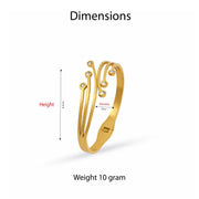 Golden Spark triple liner crystal Bangle