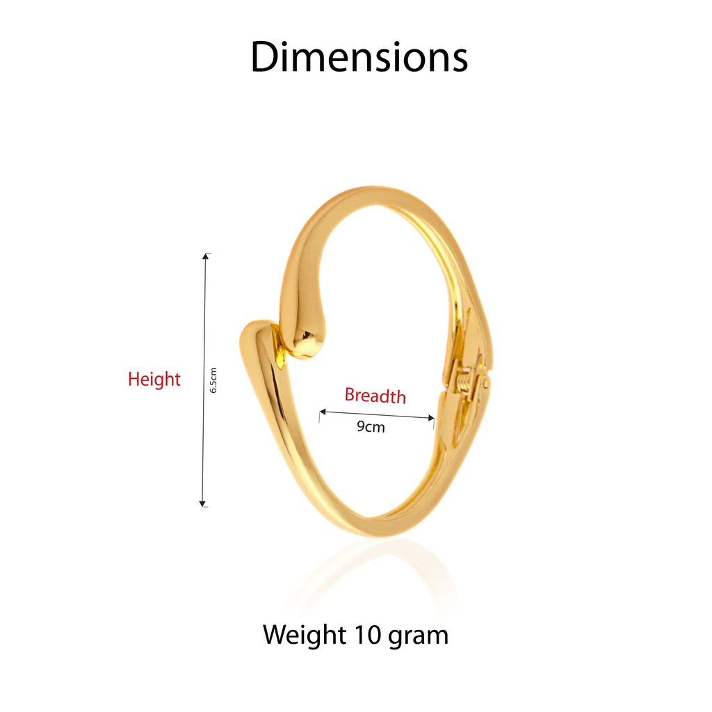 Golden Bloom Floral Cuff Bracelet